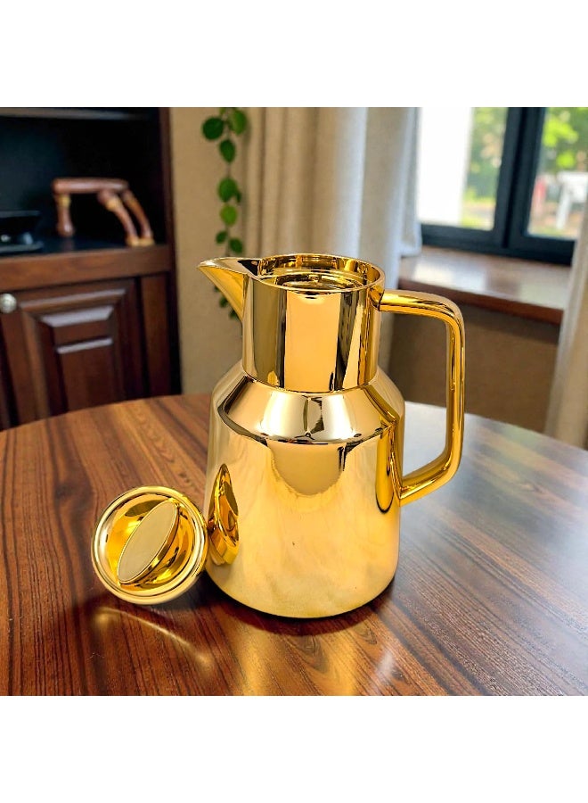 Rema Attractive Coffee and Tea Fridge Thermos Set with Elegant Design GOLD made of stainless steel 1L - Image 2